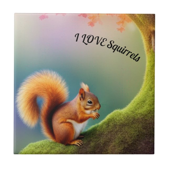 Eichhörnchen Fliese (Vorderseite)