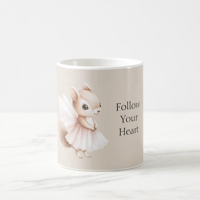 Eichhörnchen Folge Deinem Herzen Kaffeetasse (Mittel)