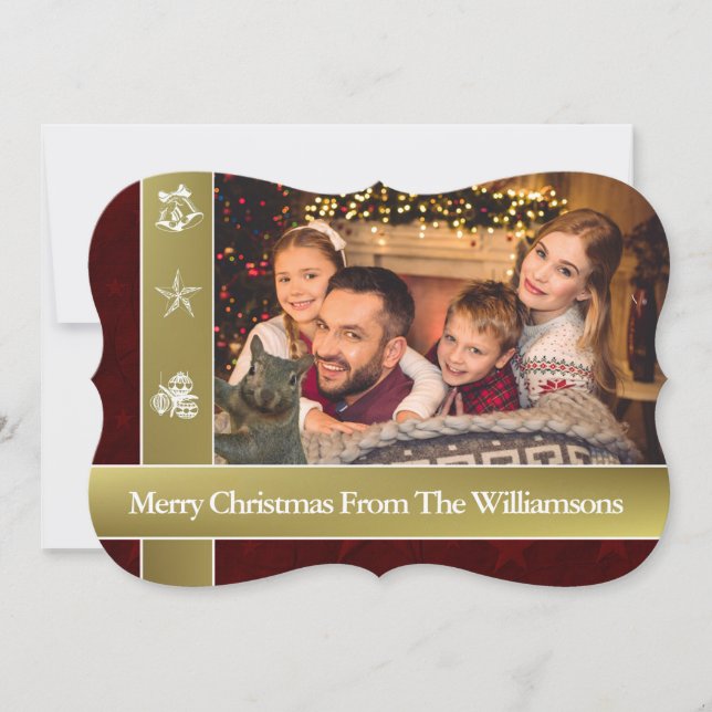 Eichhörnchen Foto Bombe Familie Foto Weihnachten E (Vorderseite)