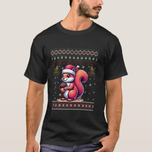 Eichhörnchen Funny Ugly Nüsse Weihnachtsbaum Weihn T-Shirt