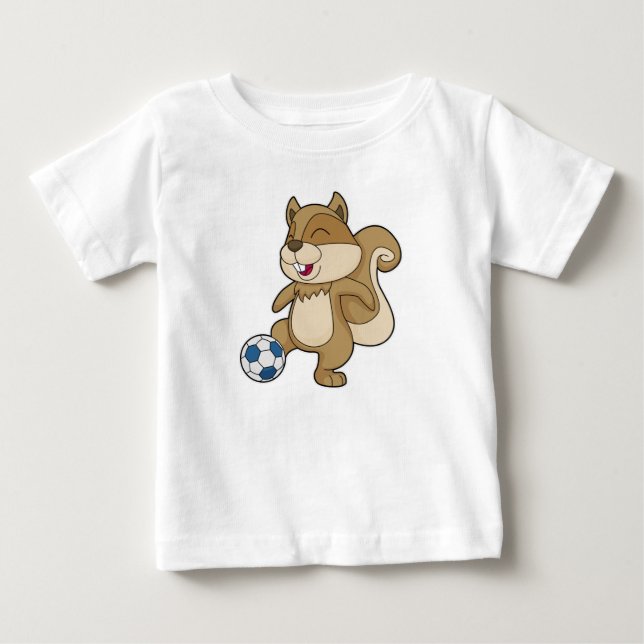 Eichhörnchen Fußballspieler Fußball Baby T-shirt (Vorderseite)