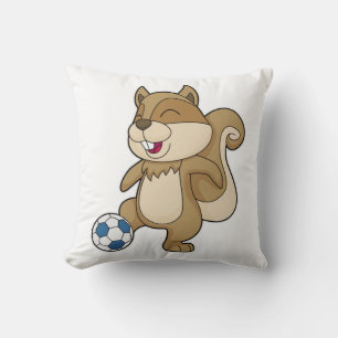 Eichhörnchen Fußballspieler Fußball Kissen