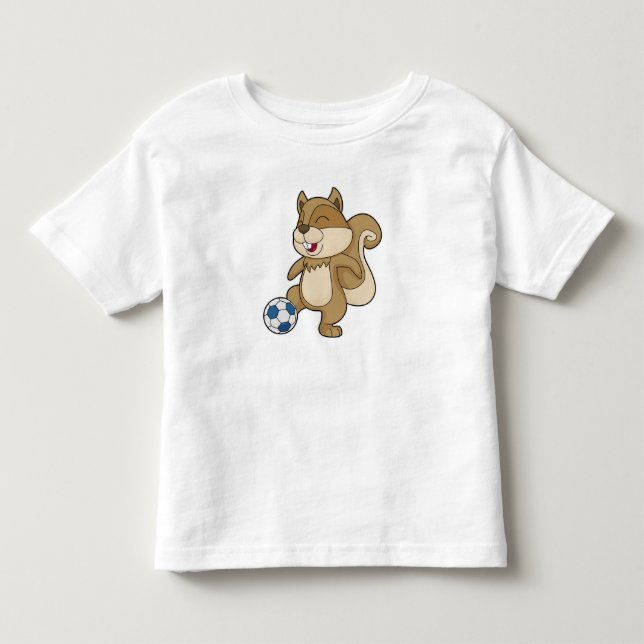 Eichhörnchen Fußballspieler Fußball Kleinkind T-shirt (Vorderseite)