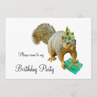 Eichhörnchen Geburtstagsparty Einladung