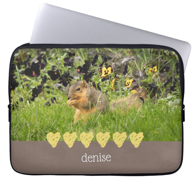 Eichhörnchen & Gelbhörnchen Elektronik-Beutel Laptopschutzhülle (Vorderseite)