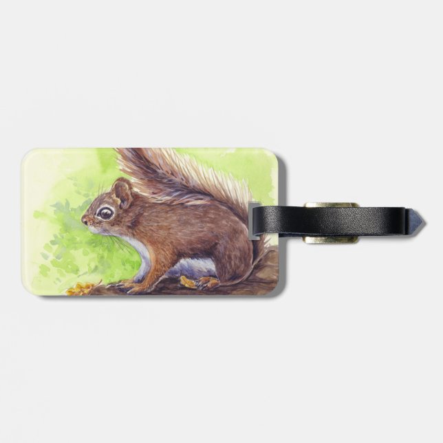 Eichhörnchen Gepäckanhänger (Rückseite horizontal)