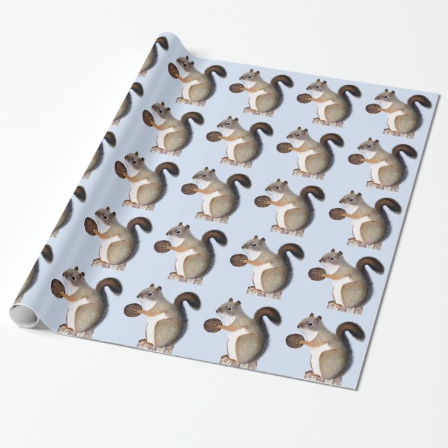 Eichhörnchen Geschenkpapier (Ungerollt)