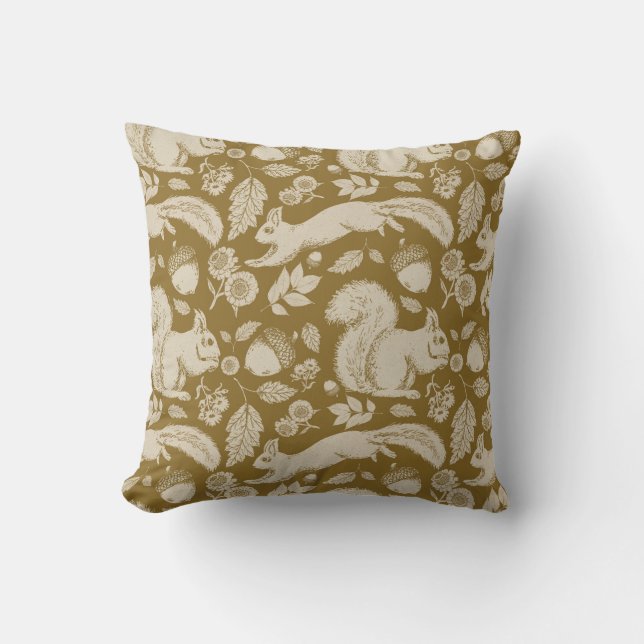 Eichhörnchen Golden Yellow Pillow Kissen (Vorderseite)