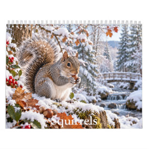 Eichhörnchen Großbritanniens-Wildlife-Kalender Kalender
