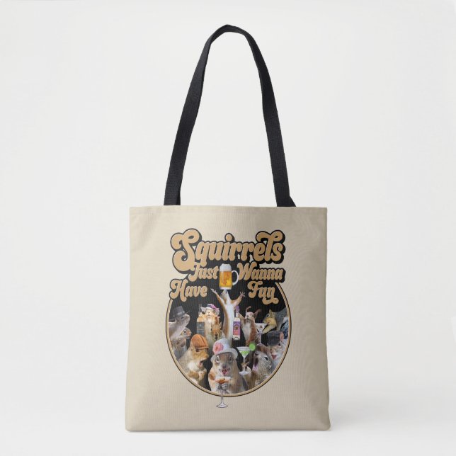 Eichhörnchen haben nur Spaß Tasche (Vorderseite)