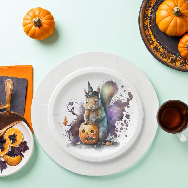 Eichhörnchen Halloween Pappteller (Von Creator hochgeladen)