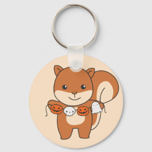 Eichhörnchen Halloween Pumpkin Kostüm Schlüsselanh Schlüsselanhänger