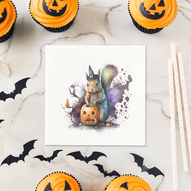 Eichhörnchen Halloween Serviette (Von Creator hochgeladen)