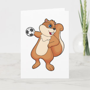 Eichhörnchen Handballspieler Handball Karte