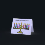 Eichhörnchen Hannukah Menorah Karten<br><div class="desc">Grafische Illustration eines Eichhörnchen Hannukah menorah Entwurfs.</div>