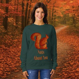 Eichhörnchen - Holz - Noten über dich Sweatshirt