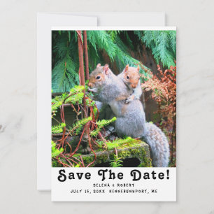 Eichhörnchen Hugs Flat Save the Date Card
