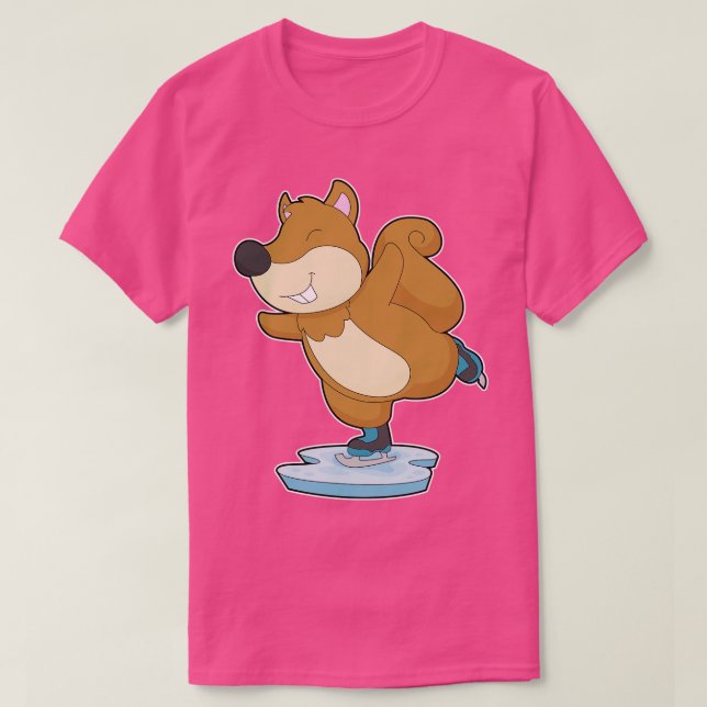 Eichhörnchen Ice Skaten Ice Skate T-Shirt (Design vorne)