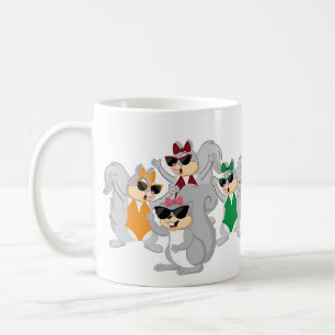 Eichhörnchen illustrierte Design-Tasse Kaffeetasse