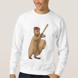 Eichhörnchen im Baseball mit Baseballschläger Sweatshirt