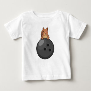 Eichhörnchen im Bowling mit Bowlingball Baby T-shirt