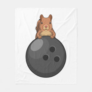 Eichhörnchen im Bowling mit Bowlingball Fleecedecke