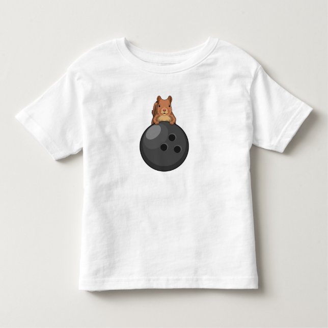 Eichhörnchen im Bowling mit Bowlingball Kleinkind T-shirt (Vorderseite)