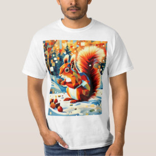 Eichhörnchen im Schnee 5 T-Shirt