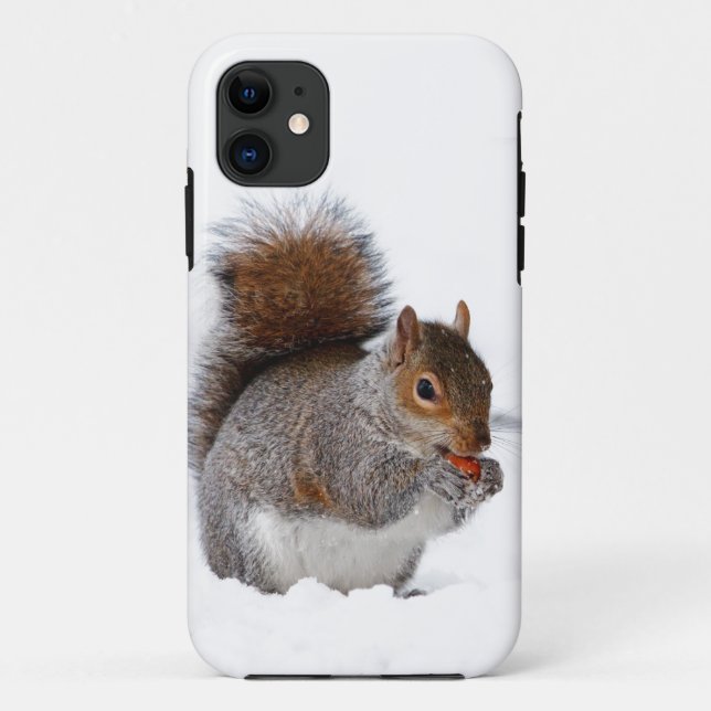 Eichhörnchen im Schnee Case-Mate iPhone Hülle (Rückseite)