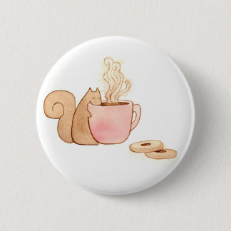 Eichhörnchen-Imbiss-Knopf Button