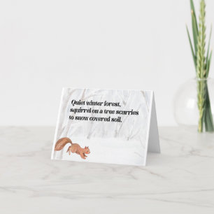 Eichhörnchen in Forest 2 - verblasste Version Dankeskarte