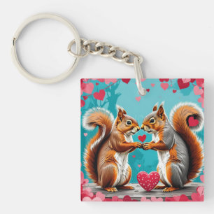 Eichhörnchen in Liebe Schlüsselanhänger