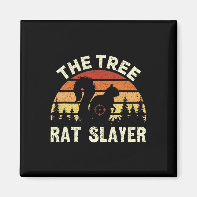 Eichhörnchen Jäger der Baumrat-Slayer Retro-Eichhö Magnet (Vorne)