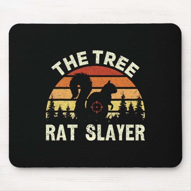 Eichhörnchen Jäger der Baumrat-Slayer Retro-Eichhö Mousepad (Vorne)