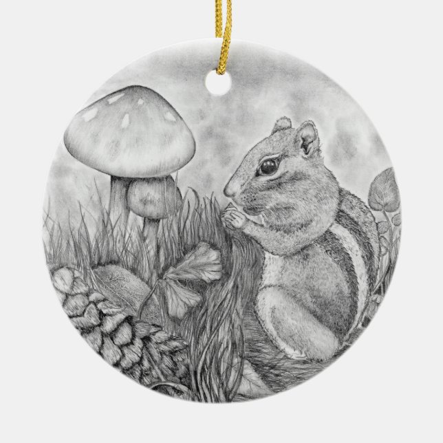Eichhörnchen Keramik Ornament (Vorne)