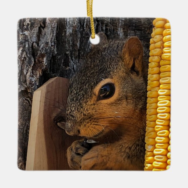 Eichhörnchen Keramikornament (Vorderseite)