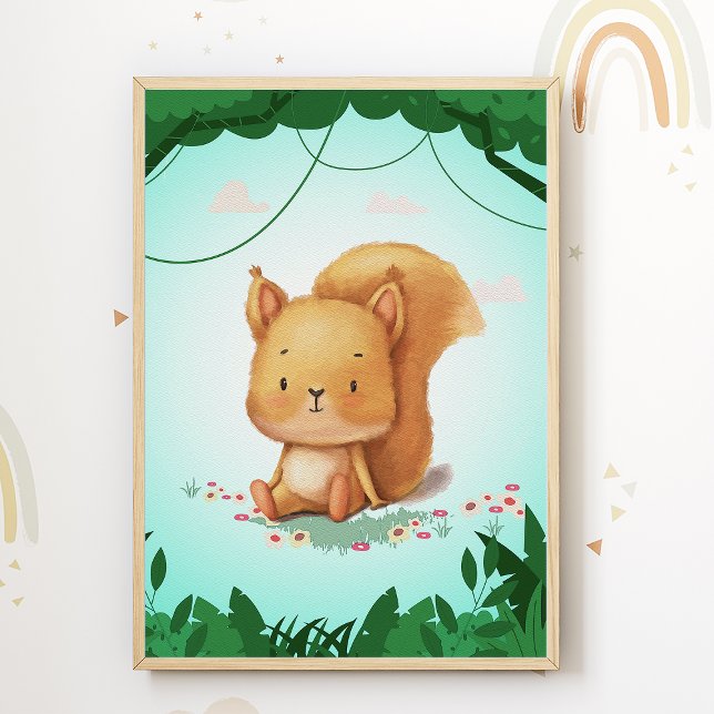Eichhörnchen Kinderzimmer Print Animal Kids Room P Poster (Von Creator hochgeladen)