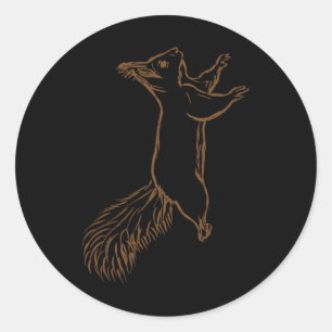 Eichhörnchen Kletterliebhaber Grafik Eichhörnchen Runder Aufkleber