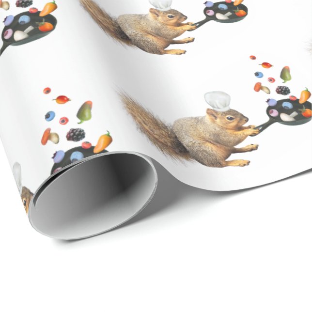 Eichhörnchen Koch Wrapper Geschenkpapier (Rolleneckpunkt)