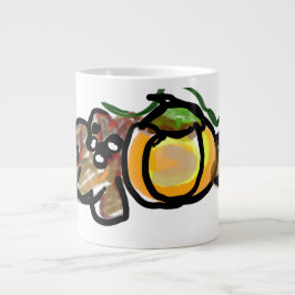 Eichhörnchen-Kürbisse Jumbo-Tasse