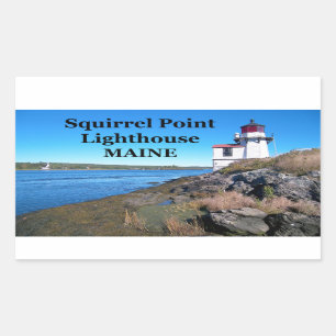Eichhörnchen-Leuchtturm, Maine-Aufkleber Rechteckiger Aufkleber