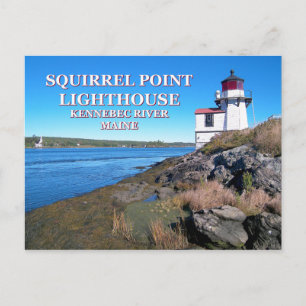 Eichhörnchen-Leuchtturm, Maine-Postkarte Postkarte