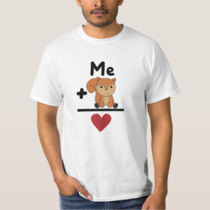 Eichhörnchen Liebe Gleichung Waldtiere Herz T-Shirt