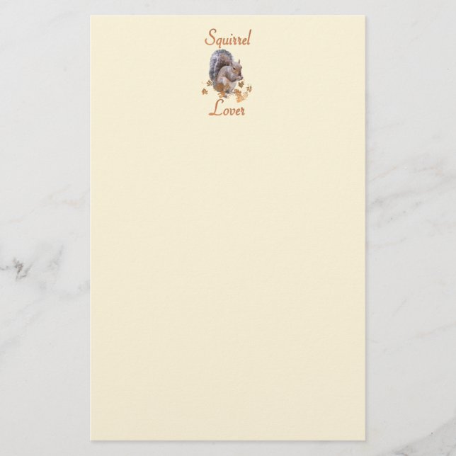 Eichhörnchen-Liebhaber Briefpapier (Vorderseite)