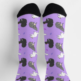 Eichhörnchen lila socken