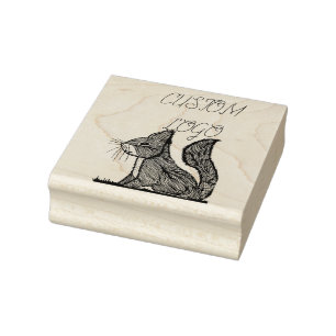 Eichhörnchen-Logo Gummistempel