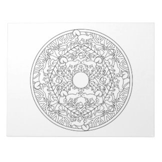 Eichhörnchen Mandala Coloring Book Pad Notizblock
