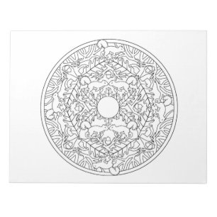 Eichhörnchen Mandala Malbuchblock Notizblock