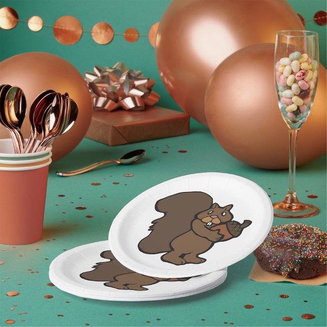 Eichhörnchen mit Acorn Pappteller (Von Creator hochgeladen)