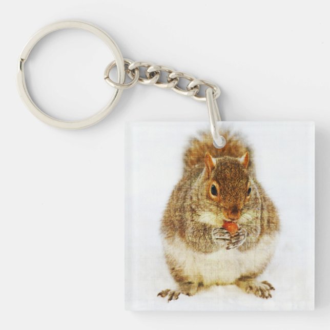 Eichhörnchen mit Acorn Schlüsselanhänger (Vorderseite)